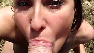 Craving wild outdoor blowjob facial cumshot surprise?