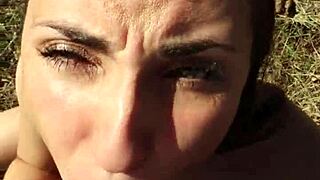 Craving wild outdoor blowjob facial cumshot surprise?