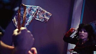 Three hung studs double penetrate romi rain hard, spit roasting her pussy and ass with massive cocks pounding