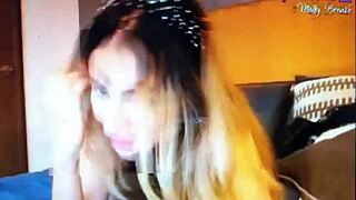 sexy blonde teases with her slutty webcam gaze