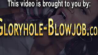 i luv suckin this huge black cock thru the gloryhole with my big tits out