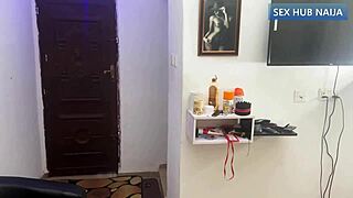 ebony petite 18+ santa strips lingerie for hardcore christmas fucking under the tree