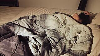 hazel haze wakes to brutal penis throat fuck