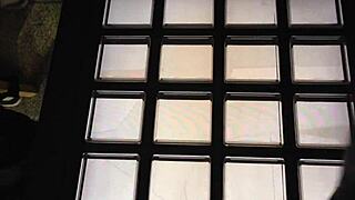 russian beauty dances in the snow like a dream