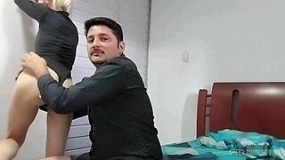 horny american blonde takes bareback monster cock pounding deep in shaved pussy