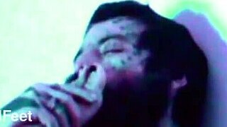 Arachne dominates cocks with her sexy Latina feet footjobs choking gagging and toe sucking torment