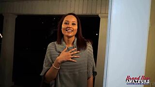 Busty brunette Carlee and skinny blonde Kennedy finger lick shaved pussies tits in lesbian interracial play