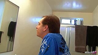 Old man picks up redhead teen for hairy pussy anal without condom