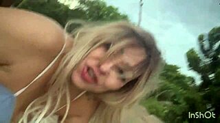 Milf enjoys outdoor beach assfucking orgasm watching sunrise explosion