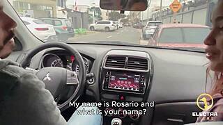 petite latina maid with curly hair rides deepthroat in underwear after street sales