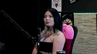 Morena gostosa shows huge tits then licks friend's clit in sexy truth game