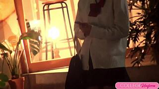 Aika Saeki's Hairy Schoolgirl Pussy Squirts from Agent's Hard Pounding in Stockings