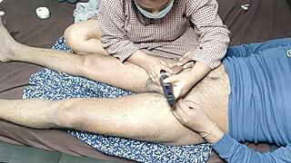 stepmom carefully trims my cock hair nice and smooth 😏✂️