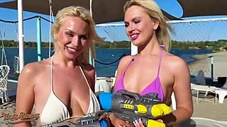 blonde babe greta foss and friends go crazy on thick texas cock