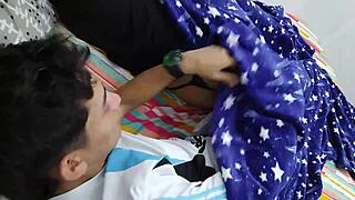 CUÑADA BENDS FOR HARD FUCK BEFORE HERMANASTRO ARRIVES IN DORM COSTUME ROLEPLAY