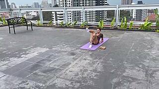 Babe From Yoga Class Bent Over for Intense POV Penetration Session