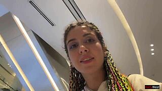 crazy public cumwalk babe blows huge load in mall toilet then flashes 😈💦