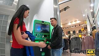 Hunter Pounds Impressive Model's Tight Pussy Hard Outdoors for Bitcoin Cash