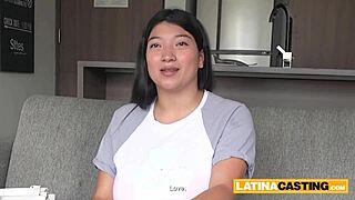 Latina babe with massive boobs gets titty fucked hard at amateur casting interview domination