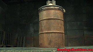 Submissive babe roughly punished and humiliated in garage!