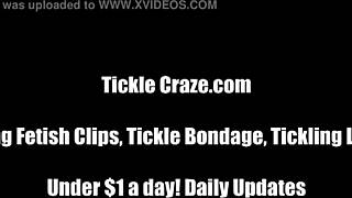 HER TICKLE TORMENT BEGINS AS BONDAGE PUNISHMENT UNFOLDS IN FEMDOM SESSION!