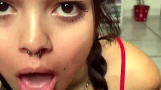 Cute brunette gives handjob and blowjob to wellington prado until he explodes