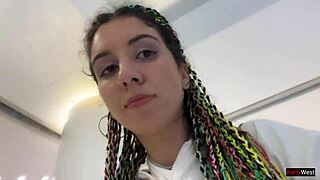 crazy public cumwalk babe blows huge load in mall toilet then flashes 😈💦