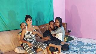 four horny friends start a sweaty interracial foursome two desi girls fucked hard by their boyfriends hanif popy khatun mst sumona manik mia