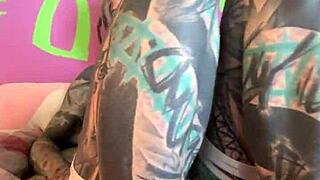 german goth skinny piercings solo strips teases dirty talk masturbates shaved pussy