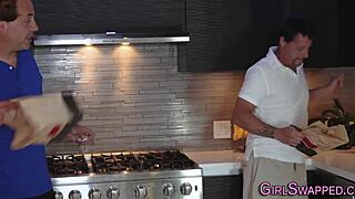 Two Hot Teens Explode with Facials from Old Studs!