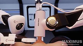 AI MACHINE MILKS THIS THROBBING COCK IN LACTATING HENTAI ANIMATION!