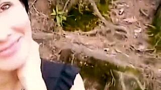 Petite Latina Brunette Bent Over Outdoors for Stranger's Rough Doggystyle Ass Pounding