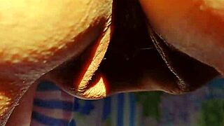 mature aunt bends over flashing huge xl fanny pussy lips homemade