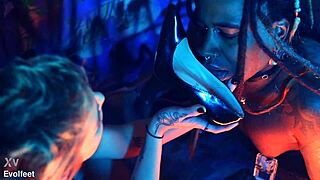 BIG ASS Beauty in HEELS Takes Nipple Clamps Deepthroat Gagging