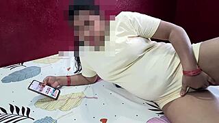 my sweet schoolgirl heart races with boyfriend's blowjob orgasm sex cumshot on pussy in hindi audio.