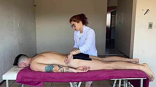 A massage she couldn't finish turns into sloppy toy orgasm