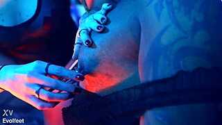 BIG ASS Beauty in HEELS Takes Nipple Clamps Deepthroat Gagging