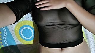 Colombian Babysitter Bunny Cosplay With Big Natural Tits Masturbates For Boss Raise In Miniskirt Massage