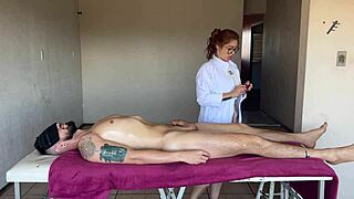 A massage she couldn't finish turns into sloppy toy orgasm