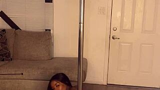 Ebony Divine Shakes Huge Fat Ass And Big Tits On Pole