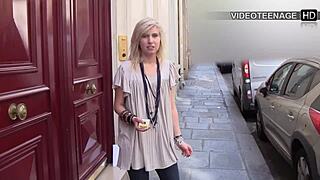 Damn 18yo blonde Vicky, you love that dildo in your tight pussy during casting interview??