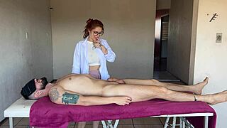 A massage she couldn't finish turns into sloppy toy orgasm