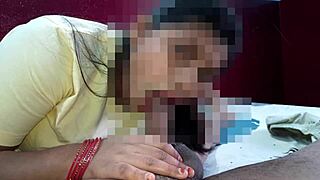 my sweet schoolgirl heart races with boyfriend's blowjob orgasm sex cumshot on pussy in hindi audio.