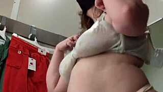 Oops Wrong Bra Size Exposes Chubby Tits in Dressing Room!