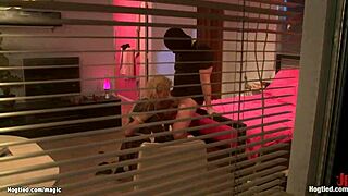 Masked Freaks BANG Hogtied Blonde Student Monster Cocks