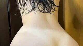 Curvy College Coed Delivers Steamy Lap Dance Fresh from Shower Then Rides Roommate Hard