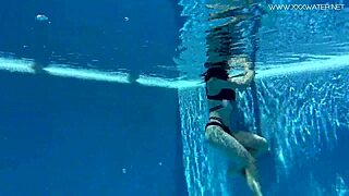 sheril blossom's hot russian bikini tease goes underwater at the beach pool 😍🌊