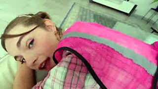 My ass turns red from stepdad's spanking but damn I crave his cock stretching my juicy pussy!! 🍑💥