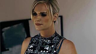 wife sneaks in on hubby fucking busty blonde waitress 😈 big cock action