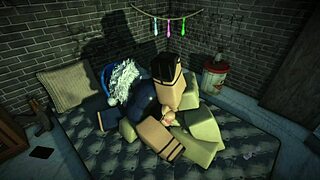 roblox bitch takes monster cock deep in her slutty pussy